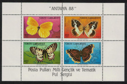 Turkey Butterflies MS 1988 MNH SG#MS3018 - Unused Stamps