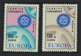 Turkey Europa CEPT 2v 1967 MNH SG#2197-2198 MI#2044-2045 Sc#B120-B121 - Nuovi