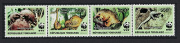 Togo WWF Three-cusped Pangolin Strip Of 4 2010 MNH MI#3454-3457 - Togo (1960-...)