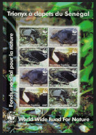 Togo WWF Senegal Flapshell Turtle Imperf Sheetlet Of 8v 2006 MNH MI#3337-3340 Sc#2039a-d - Togo (1960-...)