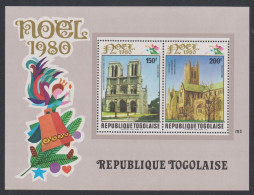 Togo Christmas MS 1980 MNH SG#MS1518 - Togo (1960-...)