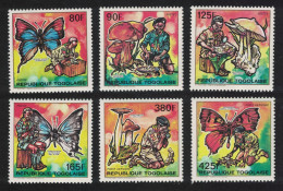 Togo Scouts Butterflies Fungi 6v 1990 MNH SG#2073-2078 MI#2153-2158 Sc#1553-1558 - Togo (1960-...)