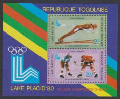 Togo Ski Jumping Hockey Winter Olympic Games Lake Placid MS 1980 MNH SG#MS1422 Sc#C412 - Togo (1960-...)