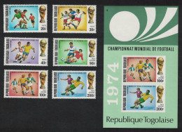 Togo Football World Cup Championship Germany 6v +MS 1974 MNH SG#982-MS988 - Togo (1960-...)