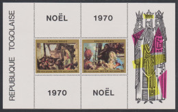 Togo Christmas 'Nativity' Paintings By Old Masters MS 1970 MNH SG#MS784 Sc#C142a - Togo (1960-...)