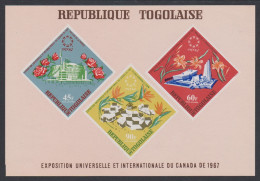 Togo Flowers Roses World Fair Montreal MS 1967 MNH SG#MS532 Sc#C71a - Togo (1960-...)