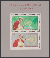 Togo Pope Paul's Visit To UN Organization MS 1966 MNH SG#MS450a - Togo (1960-...)