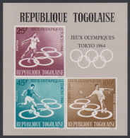 Togo Football Tennis Athletics Olympic Games Tokyo MS 1964 MNH SG#MS390a - Togo (1960-...)