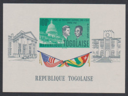 Togo John F Kennedy Visit Of President Olympio To USA MS 1962 MNH SG#MS318a - Togo (1960-...)