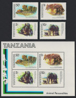 Tanzania Wild Animal 4v+MS 1982 MNH SG#351-MS355 - Tanzanie (1964-...)