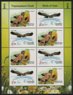 Tajikistan Sparrow Eagle Birds Sheetlet Of 4 Pairs 2015 MNH SG#533-534 - Tadjikistan