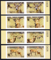 Tajikistan WWF Bactrian Deer 4v Imperf Pairs 2009 MNH SG#388-391 MI#527B-530B - Tadschikistan