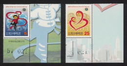 Taiwan Kiwanis International Convention Taipei 2v Corners 2001 MNH SG#2720-2721 - Unused Stamps