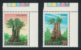 Taiwan Sacred Trees 2v Corners 2000 MNH SG#2650-2651 - Ungebraucht