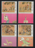 Taiwan 'Joy In Peacetime' Qing Dynasty Book 4v Margins 1999 MNH SG#2542-2545 - Unused Stamps