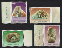 Taiwan Qing Dynasty Jade Mountain Carvings 4v Margins 1998 MNH SG#2520-2523 - Nuovi