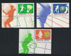 Taiwan Badminton Bowling Tennis Sports 3v Corners 1997 MNH SG#2426-2428 - Unused Stamps