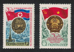 USSR Korea Vietnam 30th Anniversaries 2v 1975 MNH SG#4438-4439 - Ungebraucht