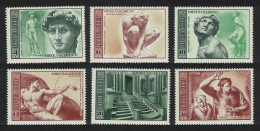 USSR Michelangelo Paintings Sculpture 6v 1975 MNH SG#4368-4373 - Unused Stamps