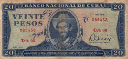 Billet Banco Nacional De Cuba - 20 Veinte Pesos Año 1978 - Camilo Cienfuegos - Kuba