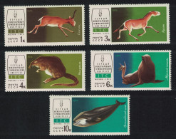 USSR Saiga Wild Ass Desman Fur Seal Whale Fauna 5v 1974 MNH SG#4281-4285 - Neufs