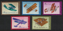 USSR Early Russian Aircraft 1st Series 5v 1974 MNH SG#4357-4361 - Unused Stamps