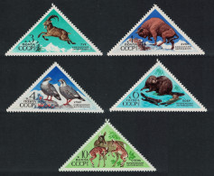 USSR Snowcocks Birds Ibex Bison Beaver Deer Wild Animals 5v 1973 MNH SG#4182-4186 - Unused Stamps