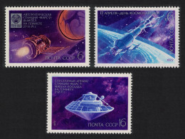 USSR Cosmonautics Day 3v 1972 MNH SG#4048-4050 - Unused Stamps