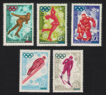 USSR Winter Olympic Games Sapporo Japan 5v 1972 MNH SG#4030-4034 - Unused Stamps