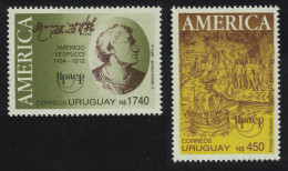 Uruguay Amerigo Vespucci Voyages Of Discovery UPAEP 2v 1991 MNH SG#2049-2050 - Uruguay