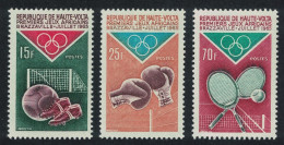 Upper Volta Football Boxing Tennis Sports 3v 1965 MNH SG#164-166 - Haute-Volta (1958-1984)