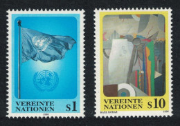 UN Vienna UN Flag 2v 1996 MNH SG#V203-V204 - Sonstige & Ohne Zuordnung