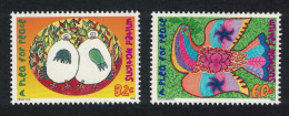 UN New York A Plea For Peace Youth Design Competition 2v 1996 MNH SG#706-707 - Sonstige & Ohne Zuordnung