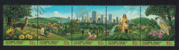 UN New York Deer Under Tree Parrot Bird Habitat Strip Of 5v 1996 MNH SG#698-702 - Altri & Non Classificati