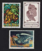 UN New York Dove Of Peace Owl Birds Mosaic 3v 1994 MNH SG#653-655 - Sonstige & Ohne Zuordnung