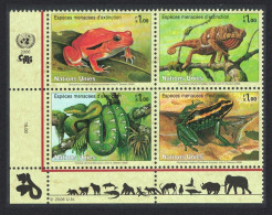 UN Geneva Frog Chameleon Boa Snake Block Of 4 2006 MNH SG#G520-G523 MI#537-540 Sc#453-456 - Autres & Non Classés