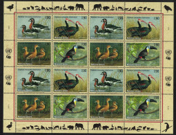 UN Geneva Goose Ibis Duck Toucan Endangered Birds Sheetlet Of 16v 2003 MNH SG#G460-G463 - Autres & Non Classés