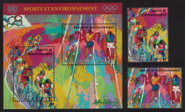 UN Geneva Cycling Running Sport 2v+MS 1996 MNH SG#G299-MSG301 - Other & Unclassified