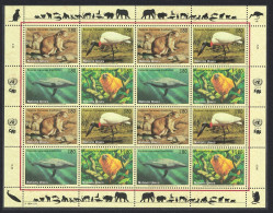 UN Geneva Prairie Dog Whale Golden Langur Jabiru Bird Sheetlet Of 4 Sets 1994 MNH SG#G246-G249 MI#245-248 Sc#249a - Other & Unclassified
