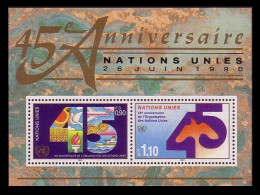 UN Geneva 45th Anniversary Of UNO MS 1990 MNH SG#G190 - Andere & Zonder Classificatie