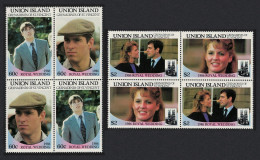 Union Island Royal Wedding Prince Andrew 4v Cross-blocks 1986 MNH Sc#228-231 - St.Vincent Und Die Grenadinen