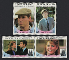 Union Island Royal Wedding Prince Andrew 4v Pairs 1986 MNH Sc#228-231 - St.Vincent & Grenadines