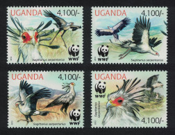 Uganda WWF Secretarybird 4v 2012 MNH - Ouganda (1962-...)