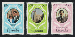 Uganda Charles And Diana Royal Wedding 3v Perf 14 1981 MNH SG#345-347 - Ouganda (1962-...)
