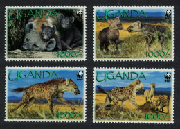 Uganda WWF Spotted Hyaena 4v 2008 MNH SG#2551-2554 MI#2663-2666 Sc#1892a-d - Oeganda (1962-...)