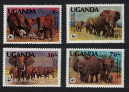 Uganda WWF African Elephant 4v 1983 MNH SG#406-409 MI#361-364 Sc#371-374 - Ouganda (1962-...)