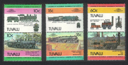 Tuvalu Railway Locomotives 2nd Series 6v 1984 MNH SG#253=266 - Tuvalu (fr. Elliceinseln)