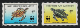 Turkish Cyprus WWF Turtles Two Stamps 1992 MNH SG#335 MI#334-335 Sc#327-338 - Nuevos