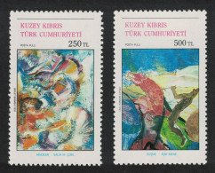 Turkish Cyprus Paintings Art 10th Series 2v 1991 MNH SG#315-316 - Neufs