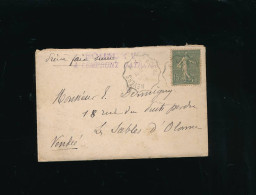 Enveloppe Timbrée Semeuse 15c  Cachet Nevers - 1903-60 Säerin, Untergrund Schraffiert